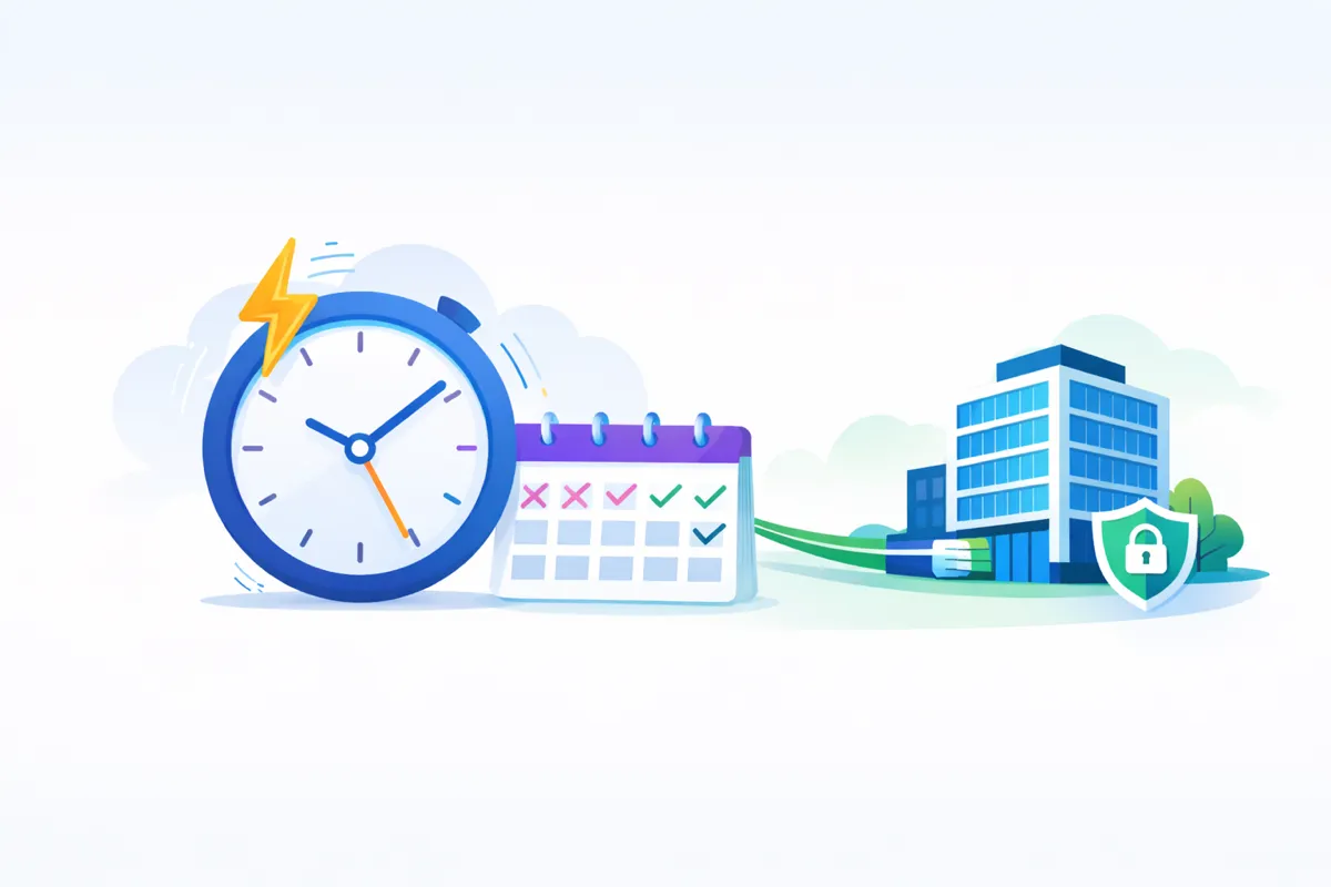 Délai de Déploiement Fibre Professionnelle : Guide Complet 2025